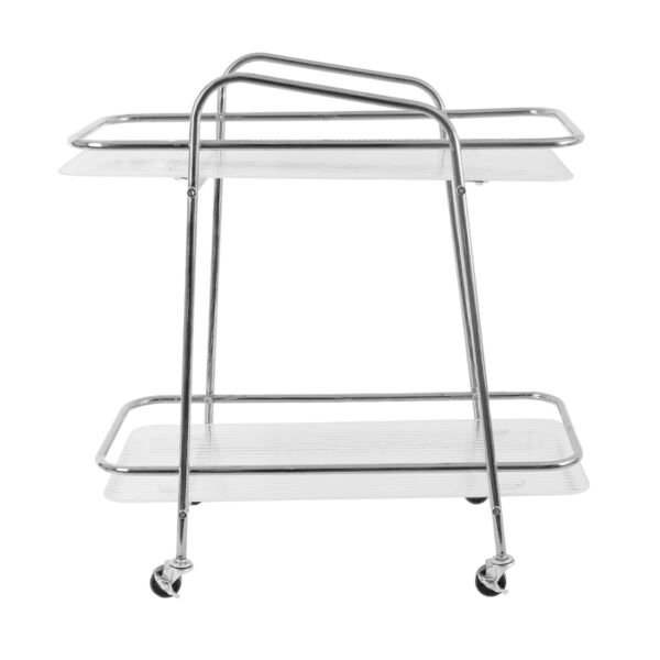 عربة خدمة متحركة دورين فلوري - فضي