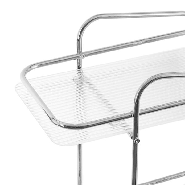 عربة خدمة متحركة دورين فلوري - فضي