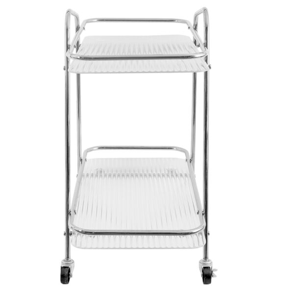 عربة خدمة متحركة دورين فلوري - فضي