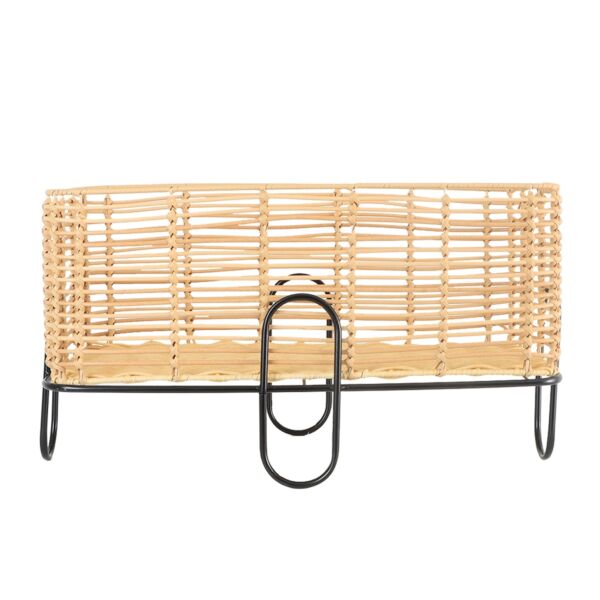 طقم سلال تنظيم راتان بقاعدة حديدة مستطيلة رينول - بيج