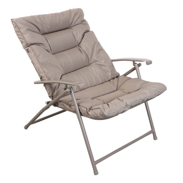 طقم جلسة خارجية قابل للطي 3 قطع جاردين - بني فاتح