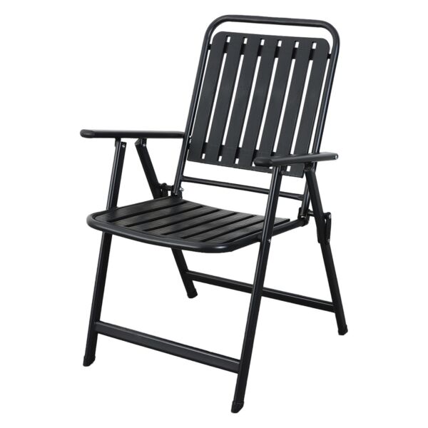 طقم جلسة خارجية قابل للطي 3 قطع سينترا - اسود