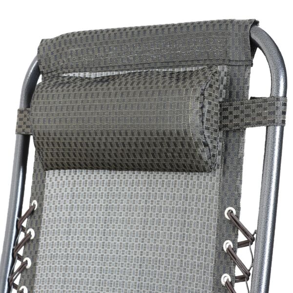 كرسي جلسة خارجية بمسند للرأس قابل للطي سبيكتر - رمادي