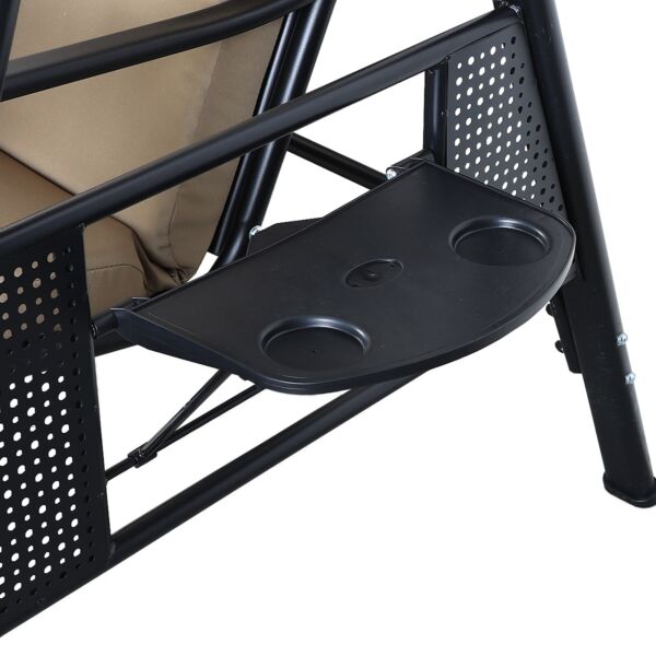 أرجوحة للحديقة مقعدين مع مظلة - بيج