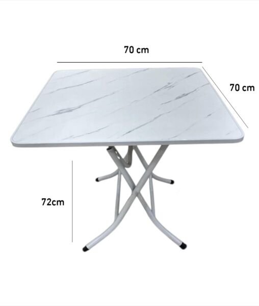 طاولة خارجية قابلة للطي متنقلة - ابيض