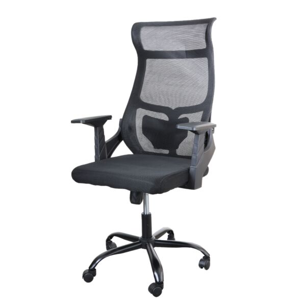كرسي مكتب متحرك قابل للتعديل ريناي - أسود
