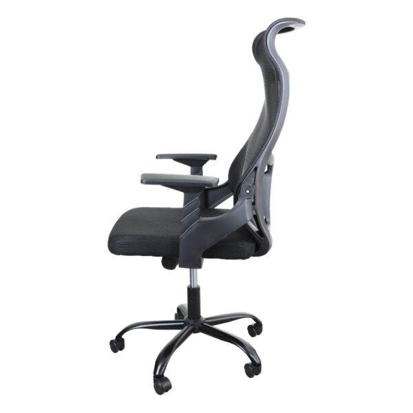 كرسي مكتب متحرك قابل للتعديل ريناي - أسود