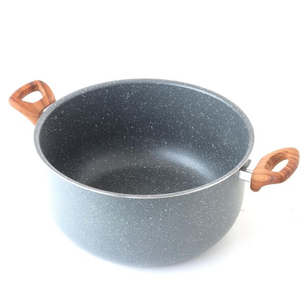 قدر جرانيت بالغطاء 30 سم - رصاصي