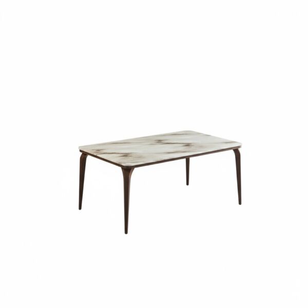 طقم طاولة طعام روبي 8 اشخاص رخام - بني