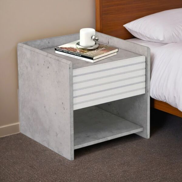 كومودينو درج ورف يالدن - رمادي