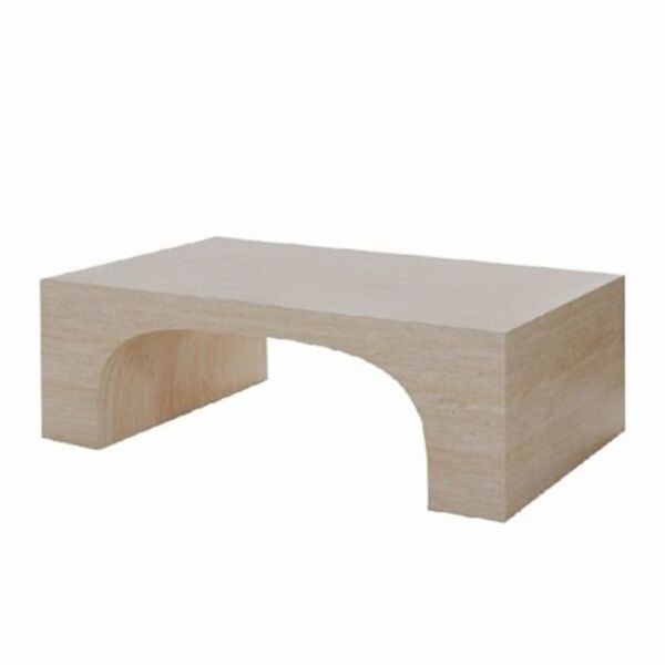 طاولة قهوة أسمنت هندسي مركب بديل الرخام جوما - بيج