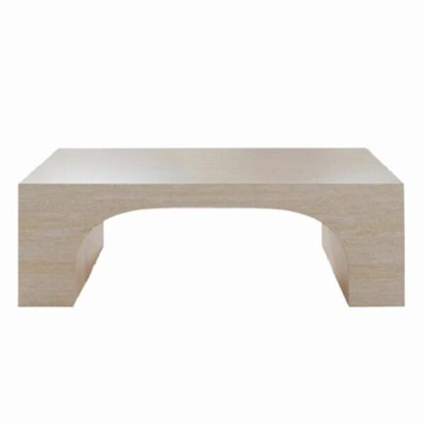 طاولة قهوة أسمنت هندسي مركب بديل الرخام جوما - بيج