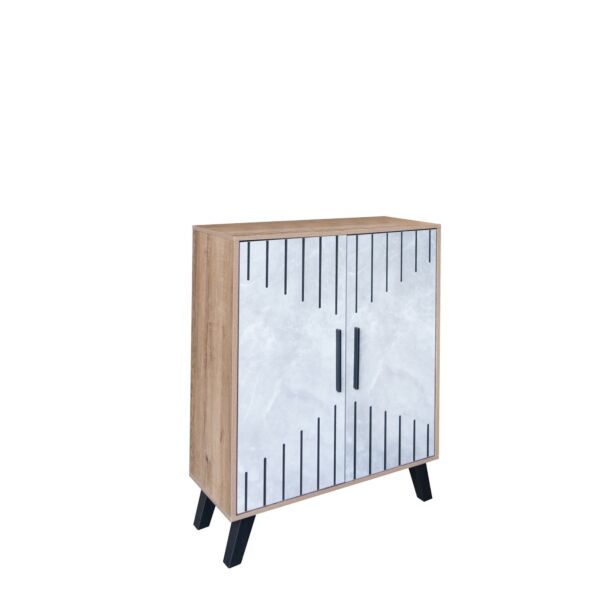 خزانة احذية بابين جايد - بيج ورمادي