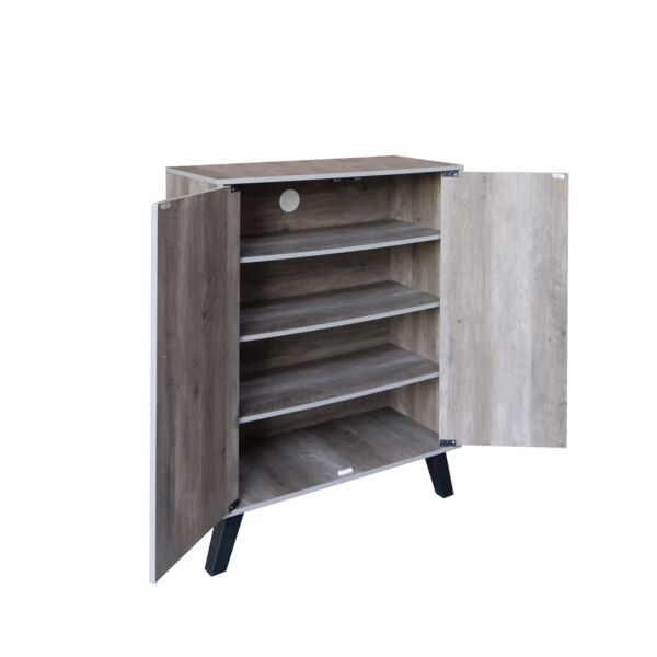 خزانة احذية بابين جايد - رمادي