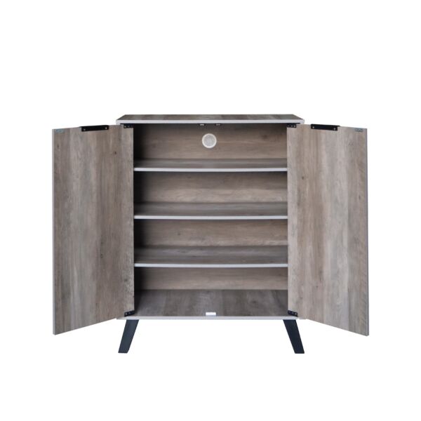 خزانة أحذية بابين خشب ماليزي - بني