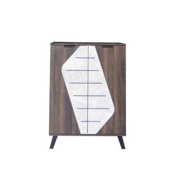 خزانة أحذية بابين مارل - بني ومتعدد الالوان