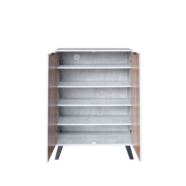 خزانة أحذية بابين مارل - رمادي وبيج