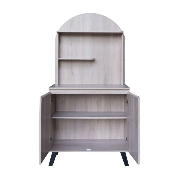 ركن قهوة خشب ماليزي سيفتاب - رمادي