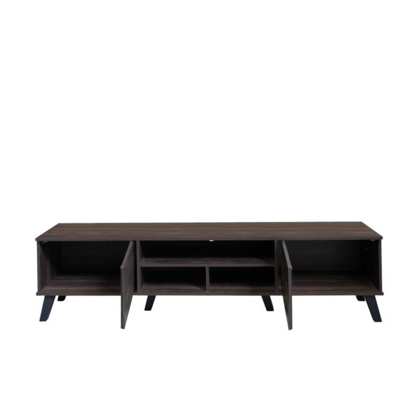 طاولة تلفزيون مستطيلة 180 سم - بني غامق