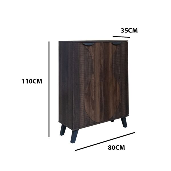 خزانة احذية بابين - بني