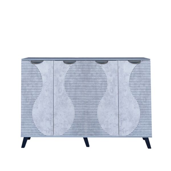 خزانة احذية كبيرة بمساحة واسعة للتخزين - رمادي