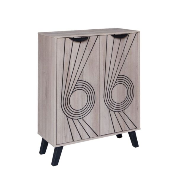 خزانة أحذية بابين خشب ماليزي لوران - بيج