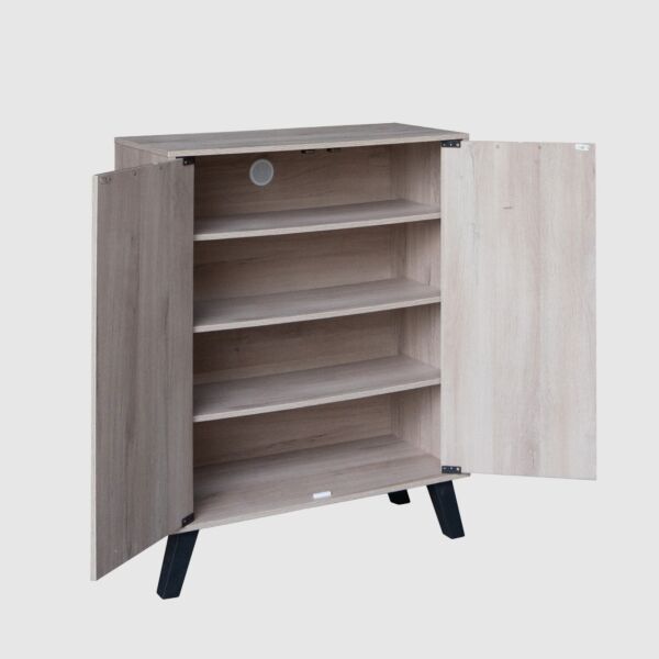 خزانة أحذية بابين خشب ماليزي لوران - بيج