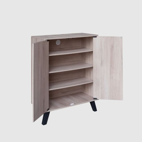 خزانة أحذية بابين خشب ماليزي ريماس - بيج