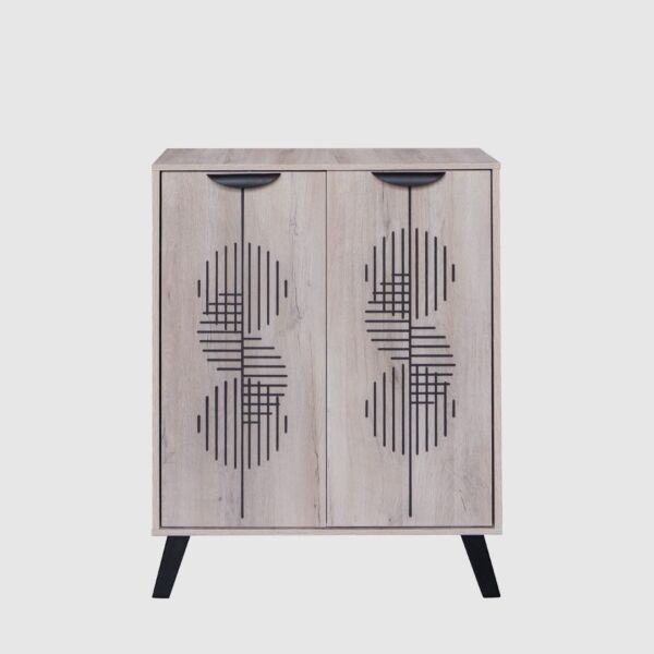 خزانة أحذية بابين خشب ماليزي لامار - بيج