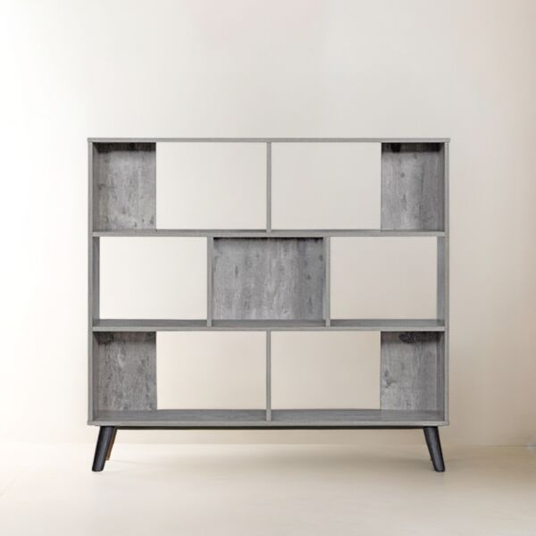 وحدة تنظيم وتخزين رفوف خشب ماليزي سيلفا لون رصاصي 