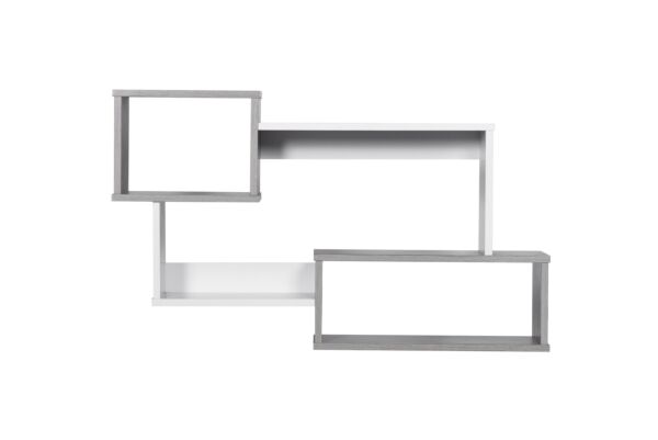 أرفف حائط متشابكة رودي ابيض ورمادي