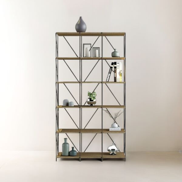 وحدة رفوف اماري خشب ماليزي 6 ادوار  متعددة الإستخدام خشبي 