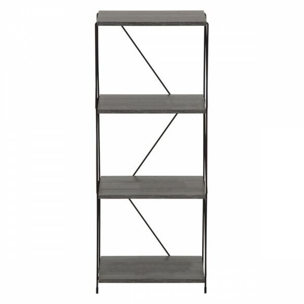 وحدة رفوف تيفاني خشب ماليزي 4 ادوار  متعددة الإستخدام رمادي