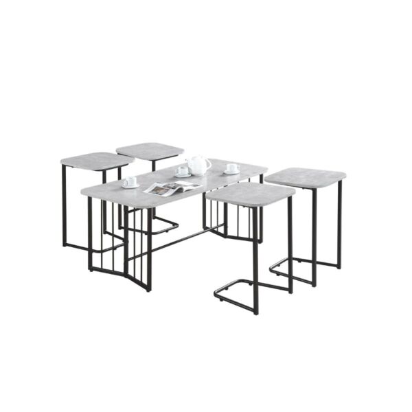 طقم طاولات قهوة من رونتال- 5 قطع  