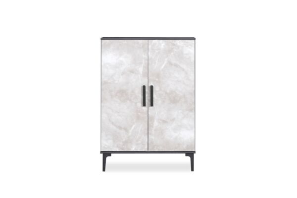 خزانة احذية بابين روبيك - ابيض