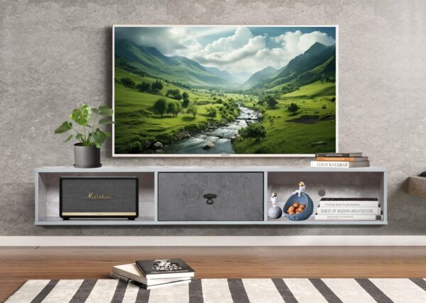 طاولة تلفزيون مونا - رمادي ورصاصي