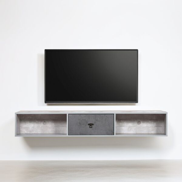 طاولة تلفزيون مونا - رمادي ورصاصي