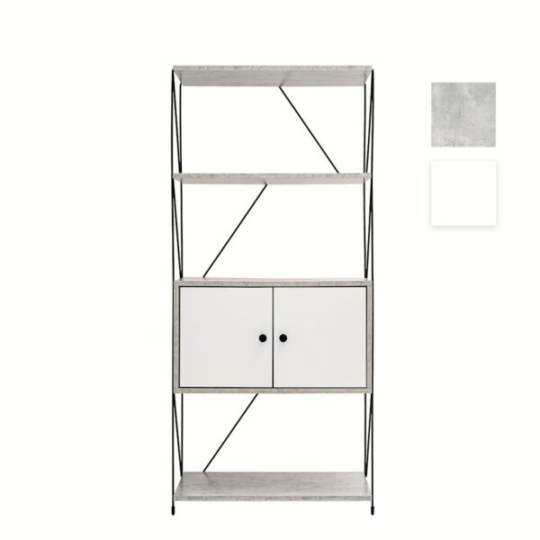 رفوف تنظيم مودرن - رمادي وابيض