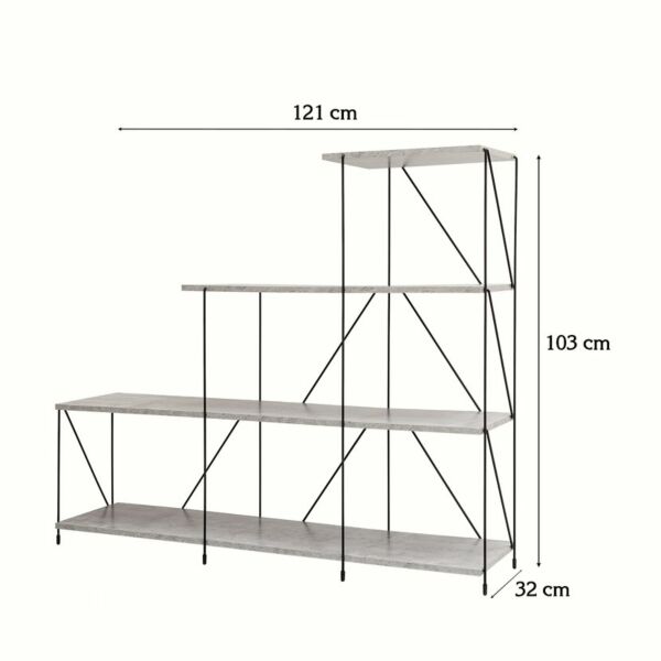 رفوف تنظيم مودرن - رمادي