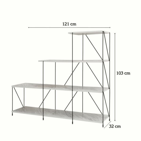 رفوف تنظيم مودرن - ابيض