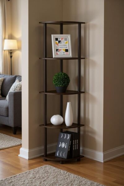 وحدة تخزين رفوف زاوية كابول - بني