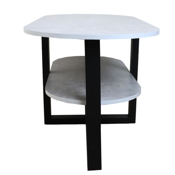 طاولة قهوة بيضاوية دورين لونا - رمادي