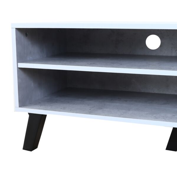 طاولة تلفاز خشب ماليزي إيفز - رمادي