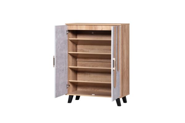 خزانة أحذية بابين سيلكشن - بيج ورمادي