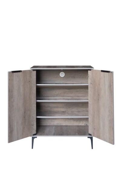 خزانة أحذية بابين خشب ماليزي روما - خشبي