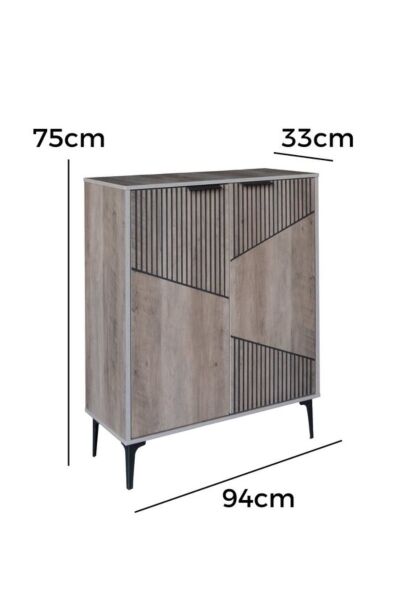 خزانة أحذية بابين خشب ماليزي روما - خشبي