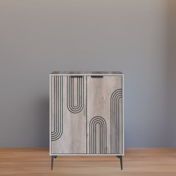 خزانة أحذية بابين خشب ماليزي موسكو - خشبي