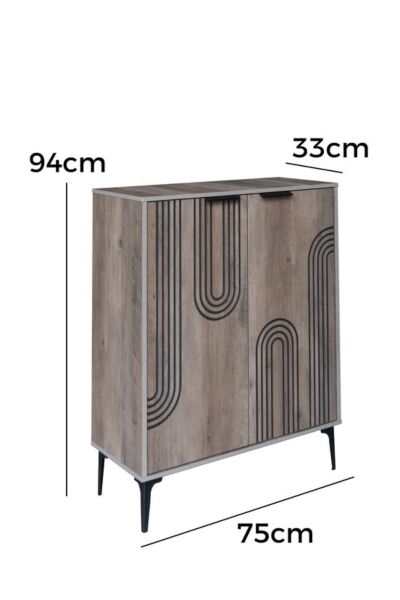 خزانة أحذية بابين خشب ماليزي موسكو - خشبي