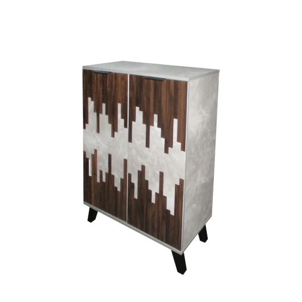 خزانة أحذية بابين خشب ماليزي ليندا - متعدد الألوان