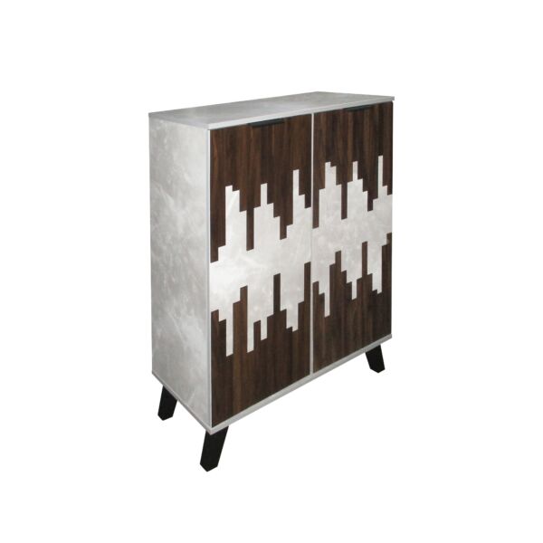 خزانة أحذية بابين خشب ماليزي ليندا - متعدد الألوان